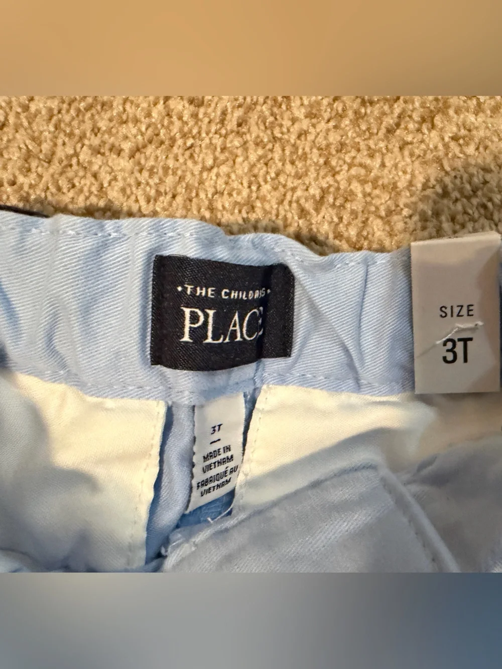 The Children’s Place Boys 3T Light Blue Shorts w/ Belt Preppy Casual Summer